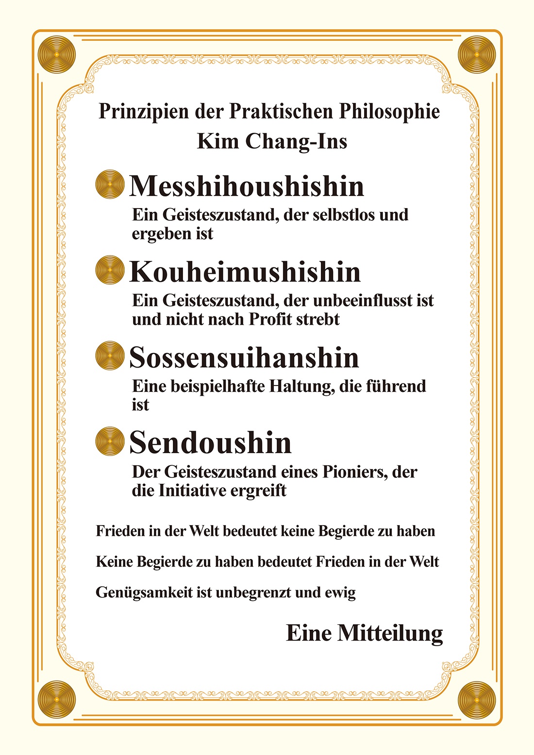 Prinzipien der Praktischen Philosophie Kim Chang-Ins