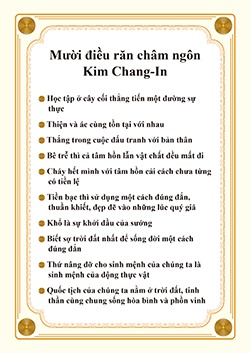 Mười điều răn châm ngôn Kim Chang-In